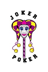 joker mask on a stick