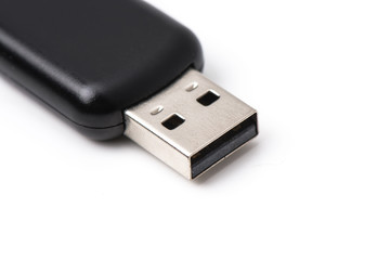 USB Flash Drive closeup on white background