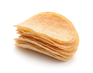 Stack of potato chips