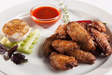 chicken wings with sauce