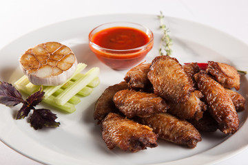 chicken wings with sauce
