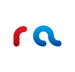 ra logo initial blue and red