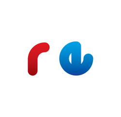 re logo initial blue and red