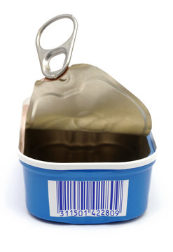 Konserve mit Strichcode