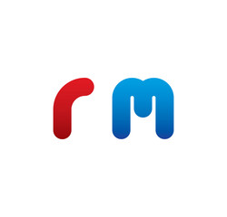 rm logo initial blue and red