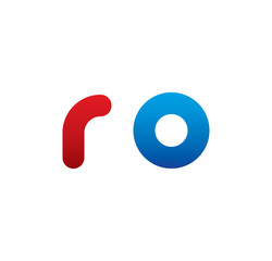 ro logo initial blue and red