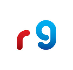 r9 logo initial blue and red
