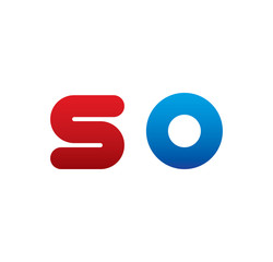 so logo initial blue and red