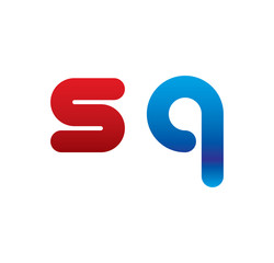 sq logo initial blue and red