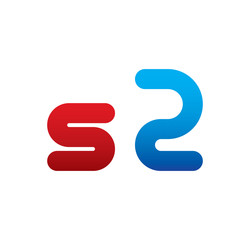 s2 logo initial blue and red