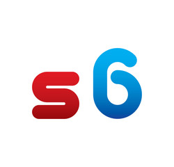s6 logo initial blue and red