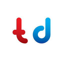 td logo initial blue and red