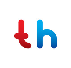 th logo initial blue and red