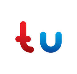 tu logo initial blue and red