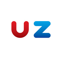 uz logo initial blue and red