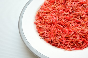 dried shrimp in dish