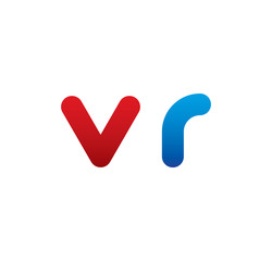 vr logo initial blue and red