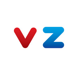 vz logo initial blue and red
