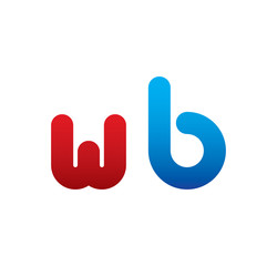 wb logo initial blue and red
