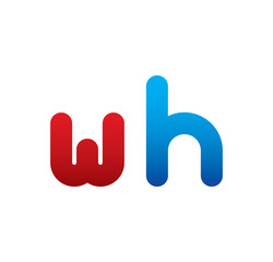 wh logo initial blue and red