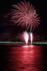 Fireworks on Day celebrations July 14 in Nice