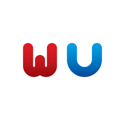 wu logo initial blue and red