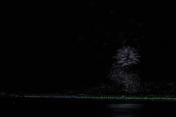 Fireworks on Day celebrations July 14 in Nice