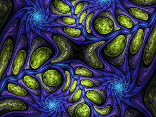 Abstract fractal. Fractal art background for creative design. Decoration for wallpaper desktop, poster, cover booklet, card. Psychedelic. Print for clothes, t-shirt.