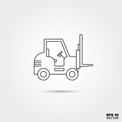 Forklift Line Icon
