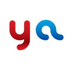 ya logo initial blue and red