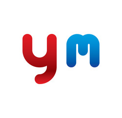 ym logo initial blue and red