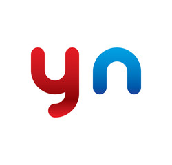 yn logo initial blue and red