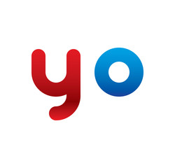 yo logo initial blue and red