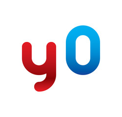 y0 logo initial blue and red