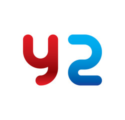 y2 logo initial blue and red