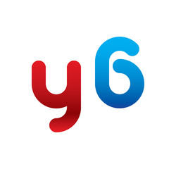 y6 logo initial blue and red