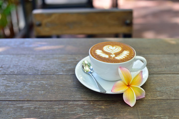 Beautiful coffee cup on table
