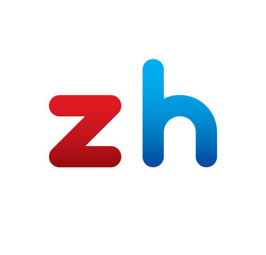 zh logo initial blue and red