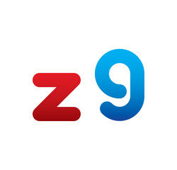 z9 logo initial blue and red