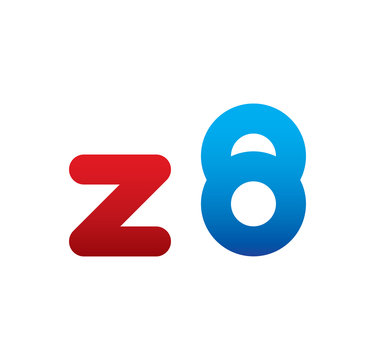 z8 logo initial blue and red