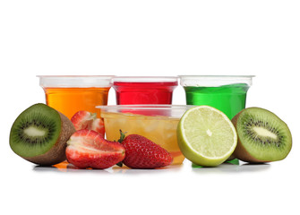 Tropical fruit on white background