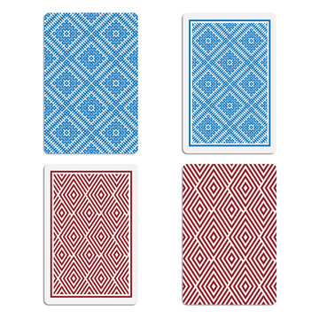 Cover for the deck of poker cards. The pattern playing card.