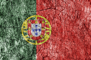 Grudge stone painted Portugal flag