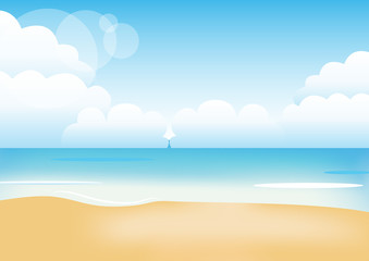 Fototapeta na wymiar background beach sea and blue skye