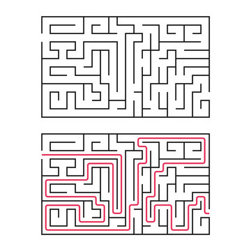 Vector labyrinth. Maze / Labyrinth with Entry and Exit.