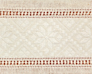 Embroidery, fabric woven, vintage, vintage lace, white