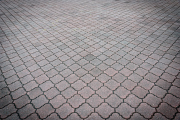 Perspective View of Monotone Gray Brick Stone on The Ground for street.