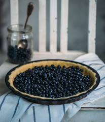 ready for baking blueberry pie