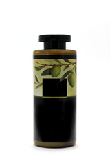 a bottle of hair conditioner with olive oil isolated