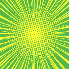 Abstract Creative concept vector comics pop art style blank layout template with clouds beams and isolated dots pattern on background. For Web and Mobile Applications, illustration template design